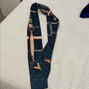 Stylish Blue and Gold Scarf